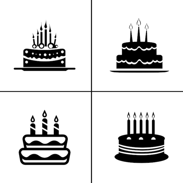 vector de la silueta negra de la CAKE