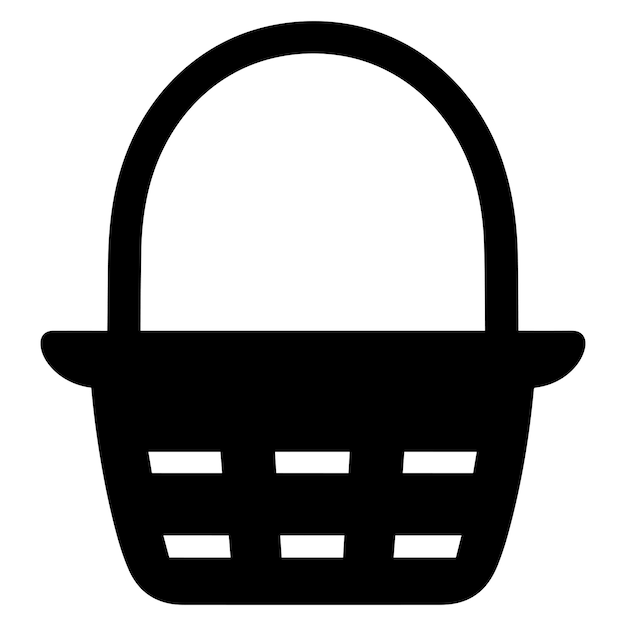 Vector de silueta negra de la canasta de Pascua
