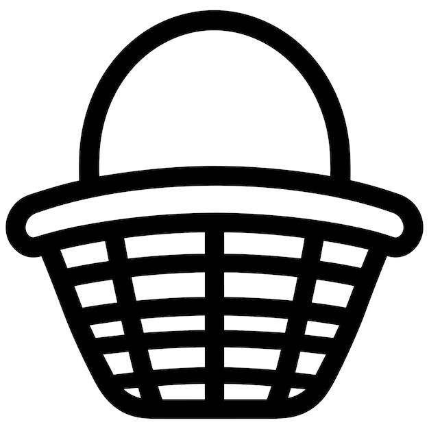 Vector de silueta negra de la canasta de Pascua
