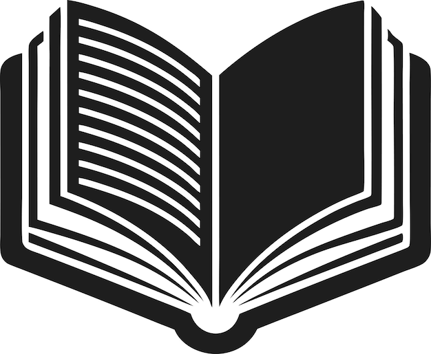 Vector de la silueta negra del icono del libro