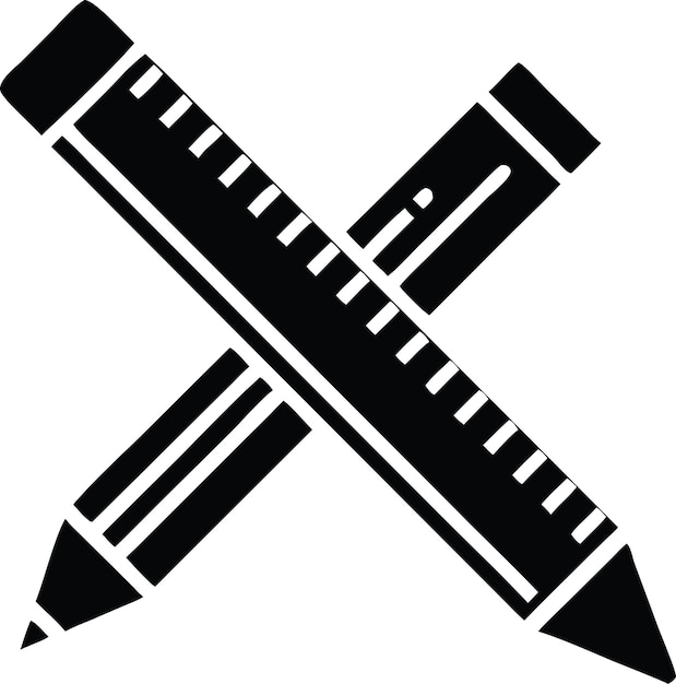 Vector de silueta negra de lápiz