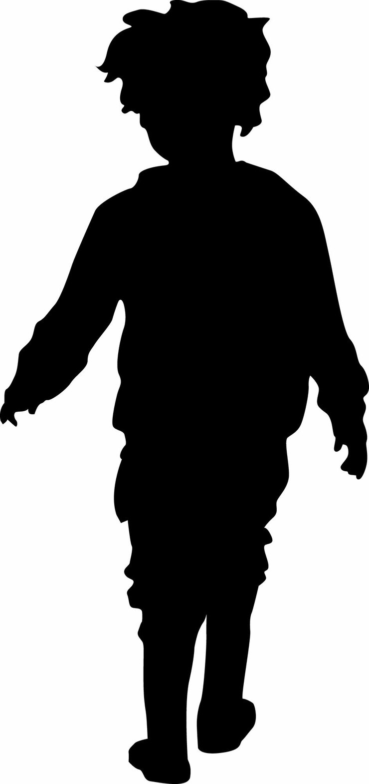 Vector de la silueta de un niño
