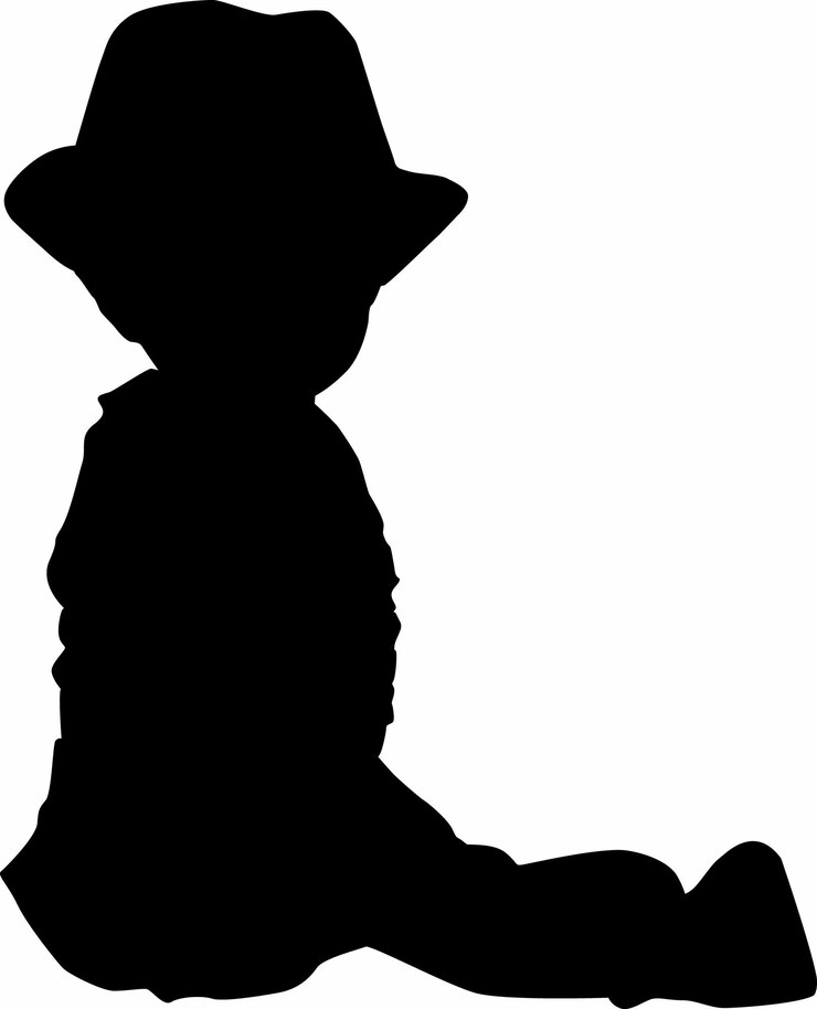 Vector de la silueta de un niño