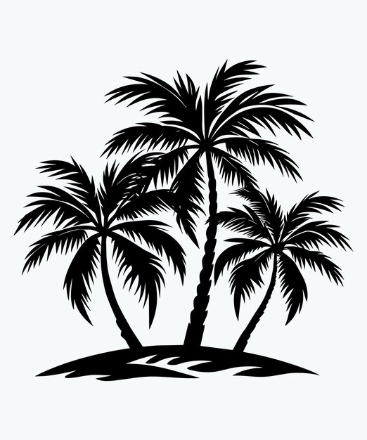 Vector de silueta de las palmeras