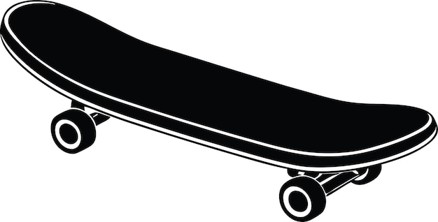 Vector de la silueta de la patineta