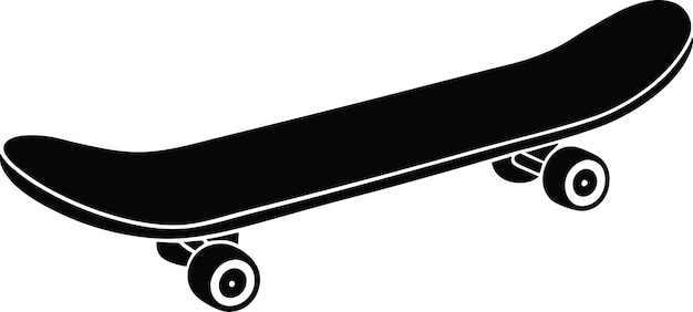 Vector de la silueta de la patineta