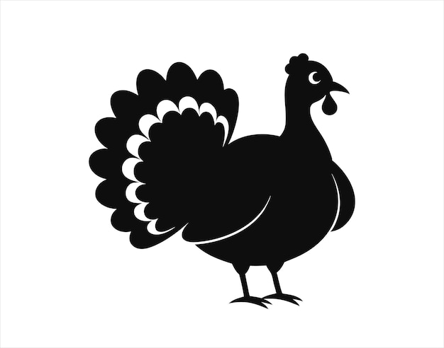 Vector de silueta de pavo de Navidad