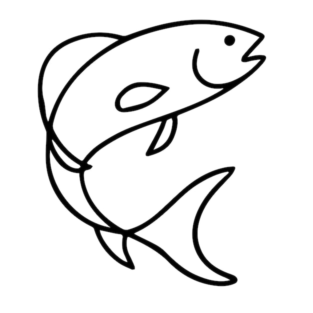 Vector de la silueta de los peces