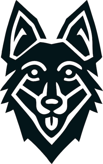 Vector de silueta de perro Archivo de corte de cabeza y eps