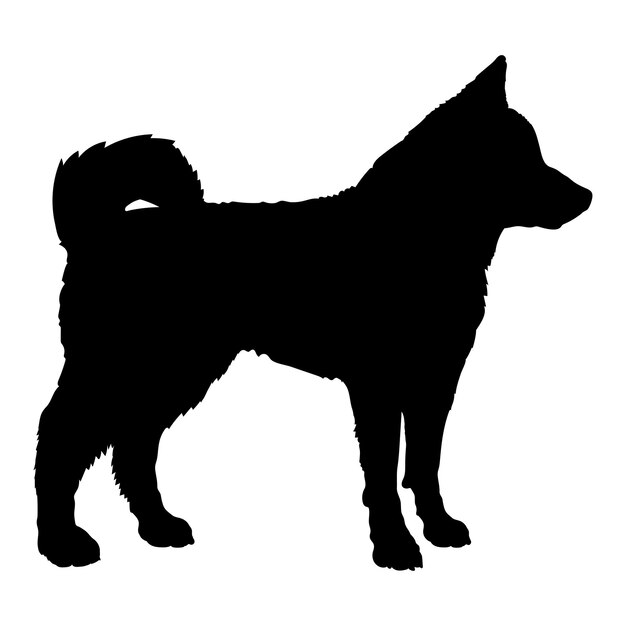Vector de la silueta del perro, del logotipo de las razas de perros y del monograma del perro