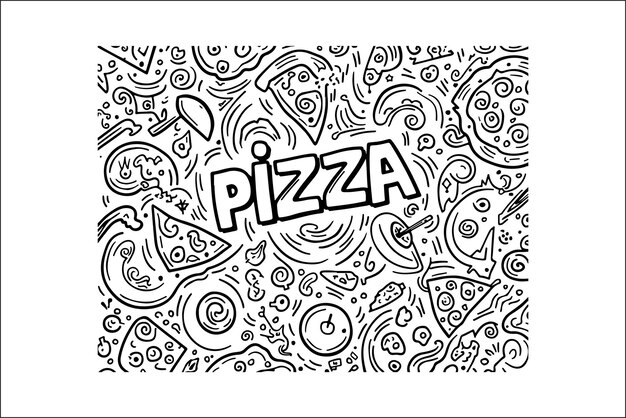 Vector de silueta de pizza perfecto para logotipos y diseños de restaurantes Vector de rebanada de pizza mínimo M