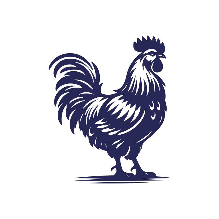 Vector vector de silueta de pollo ilustración de diseño aislado de arte de clip