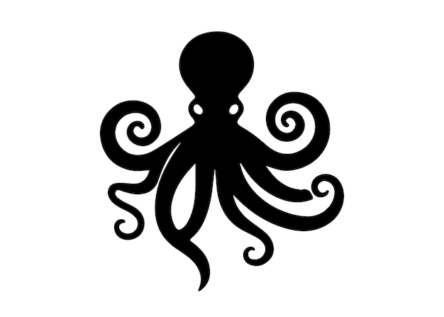 Vector de la silueta del pulpo