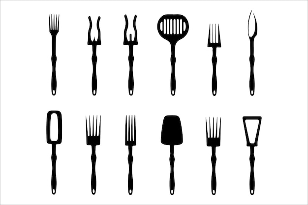 Vector de silueta relacionado con el Bbq y la parrilla