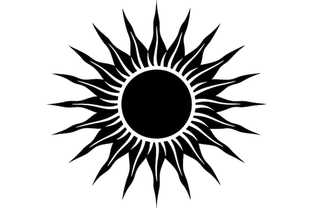 Vector de silueta solar diseños celestes brillantes y dinámicos