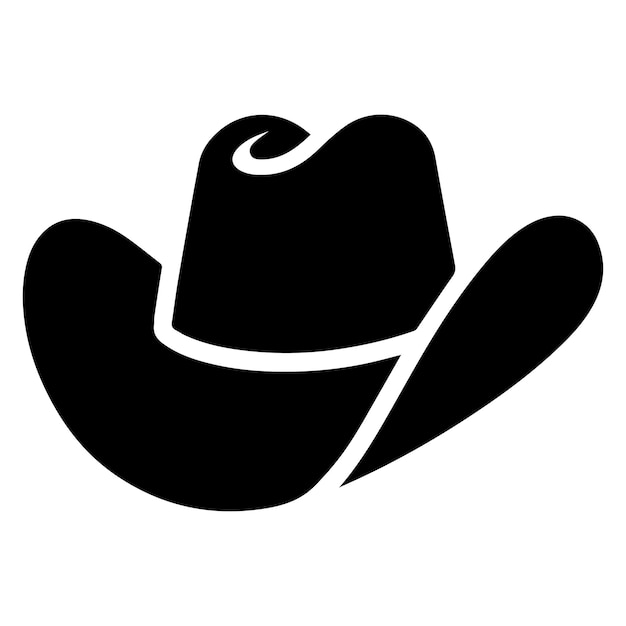 Vector de silueta del sombrero de vaquero