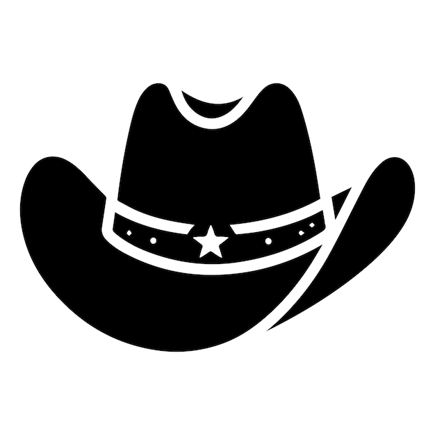Vector de silueta del sombrero de vaquero