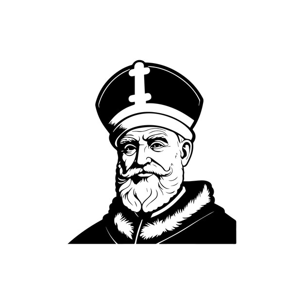 Vector de la silueta de St. Nicholas