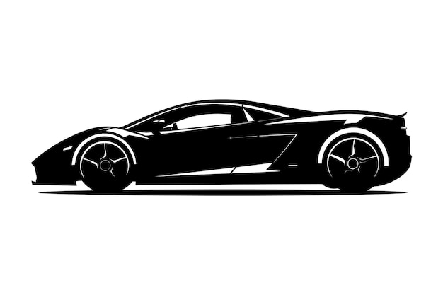 Vector de silueta de un supercoche