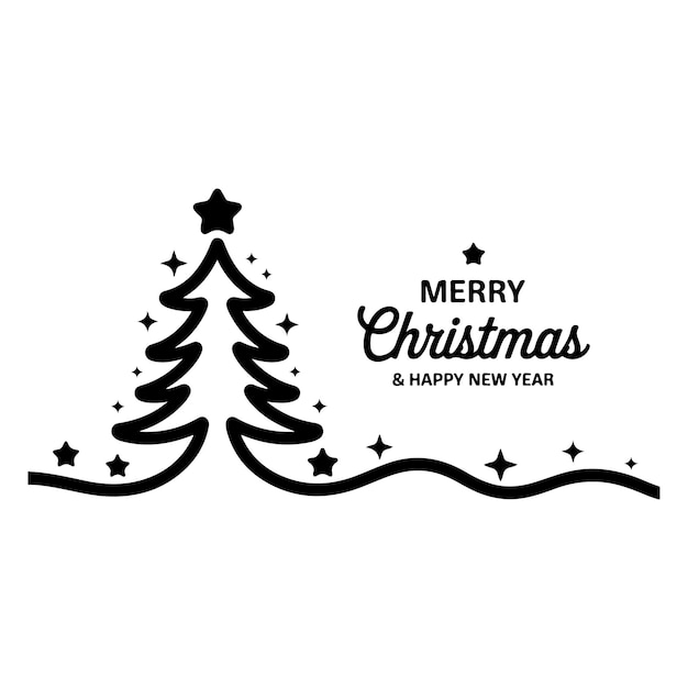 Vector de silueta de las tarjetas de felicitación de Navidad