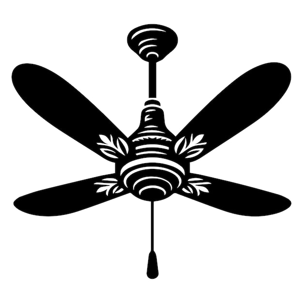 Vector de silueta de un ventilador de techo