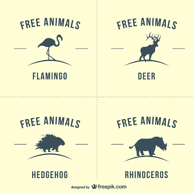 Vector siluetas de animales