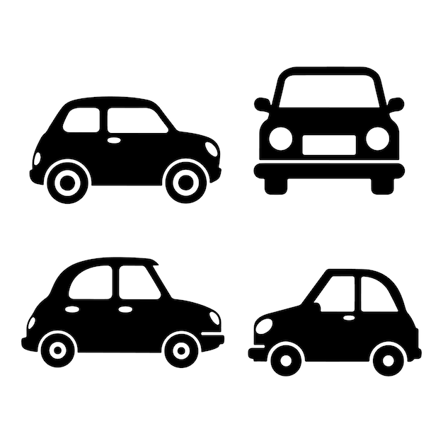 Vector de siluetas de automóviles