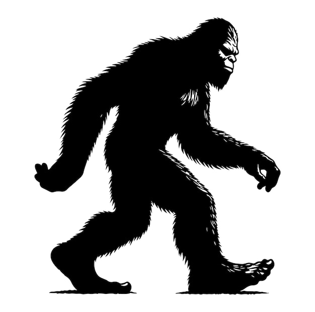 Vector de siluetas de Bigfoot y concepto de Bigfoot