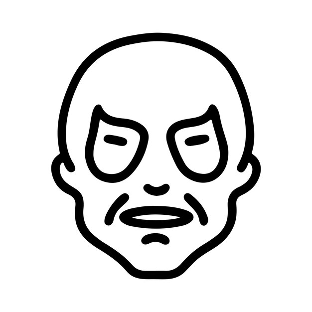 Vector de siluetas de fondo blanco de cara negra