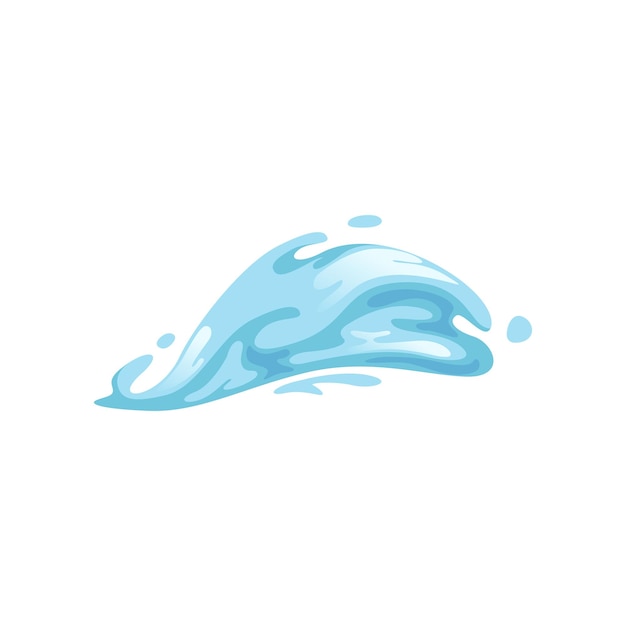 Vector de símbolo de agua abstracta de onda de agua ilustración sobre un fondo blanco