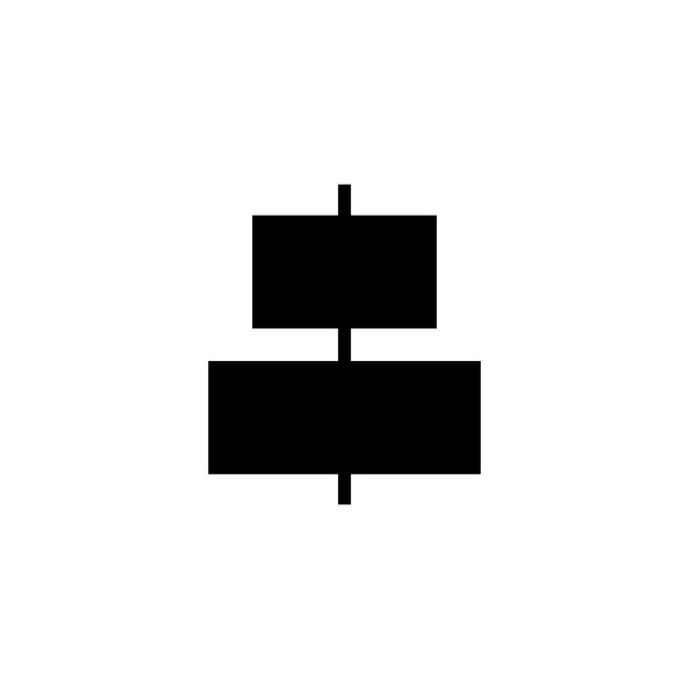Vector de símbolo de alineación vertical del icono
