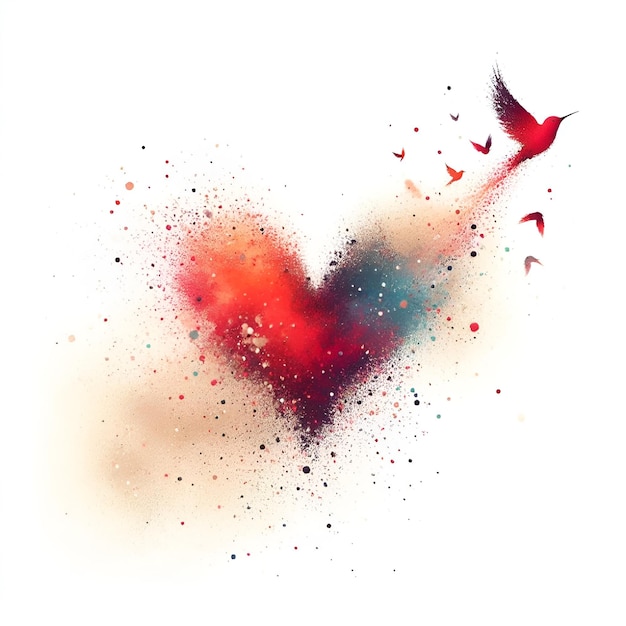 Vector símbolo del amor corazón rojo