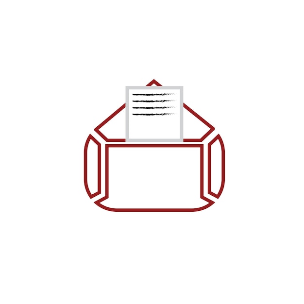 vector de símbolo de correo electrónico icono de línea de correo