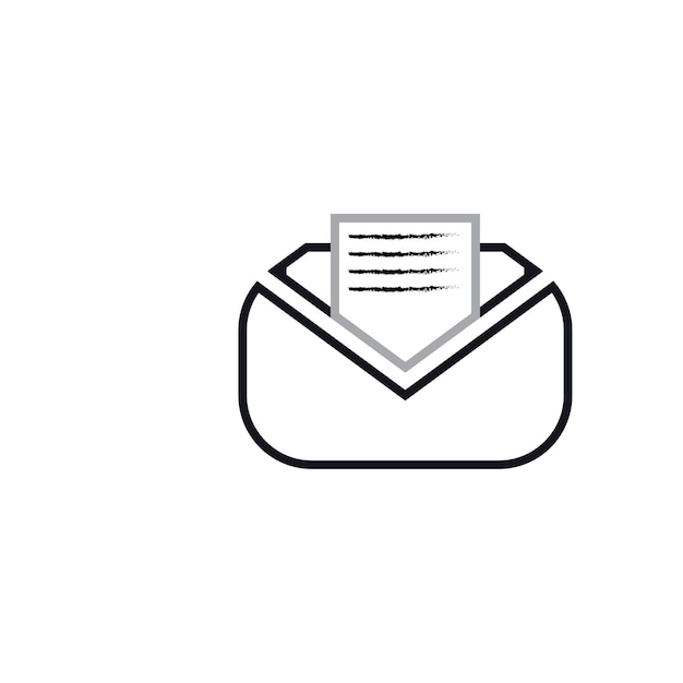 vector de símbolo de correo electrónico icono de línea de correo