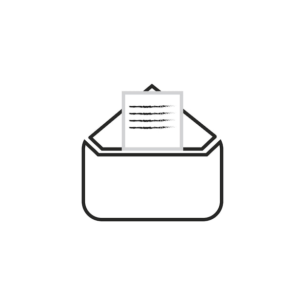 vector de símbolo de correo electrónico icono de línea de correo
