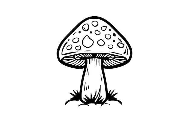 Vector de símbolo de hongo plano Ilustración