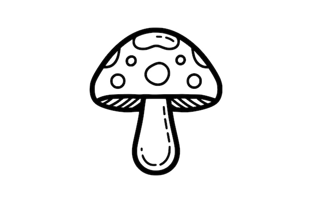 Vector de símbolo de hongo plano Ilustración