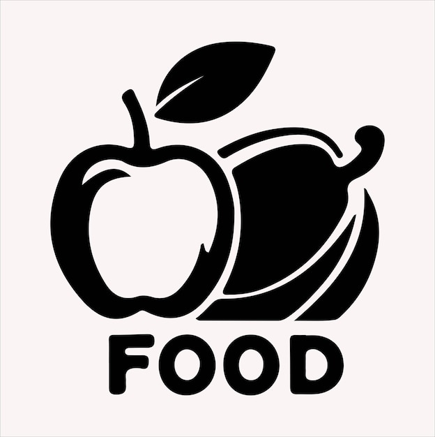 Vector de símbolo de icono de alimento Silueta en un fondo blanco
