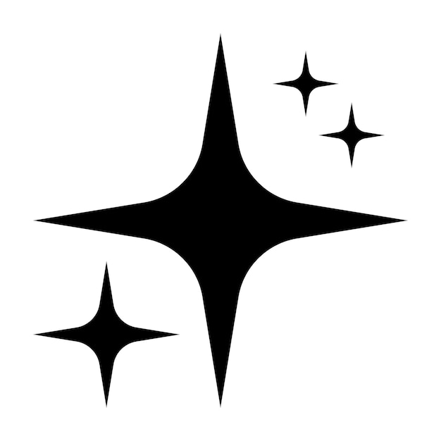 Vector de símbolo de icono de brillo brillante sobre fondo blanco