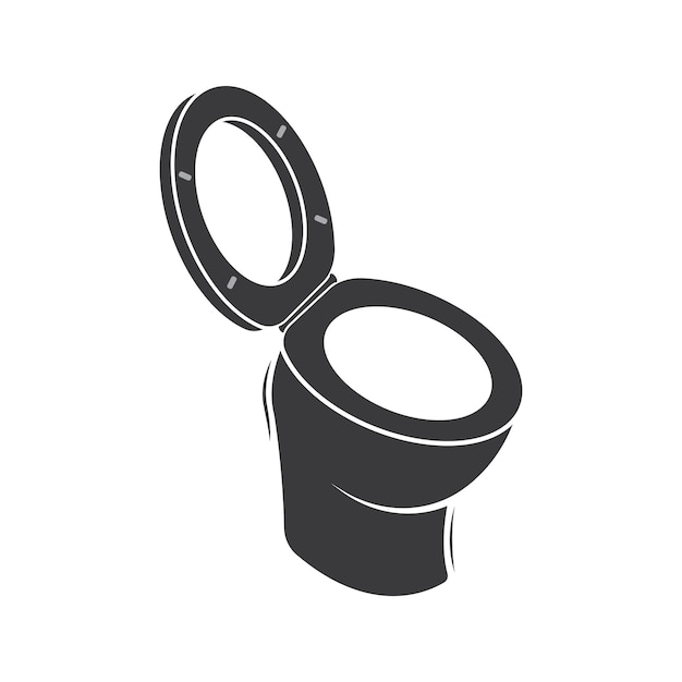 Vector de símbolo de inodoro aislado sobre fondo blanco