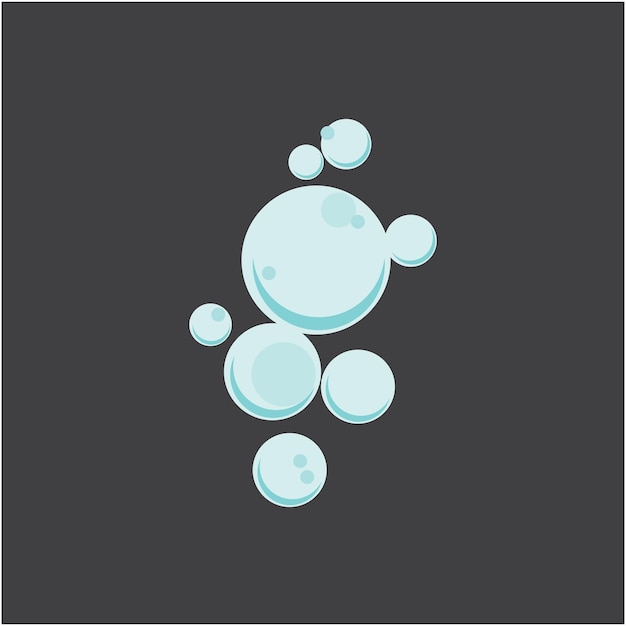 Vector y símbolo del logotipo del agua de burbujas