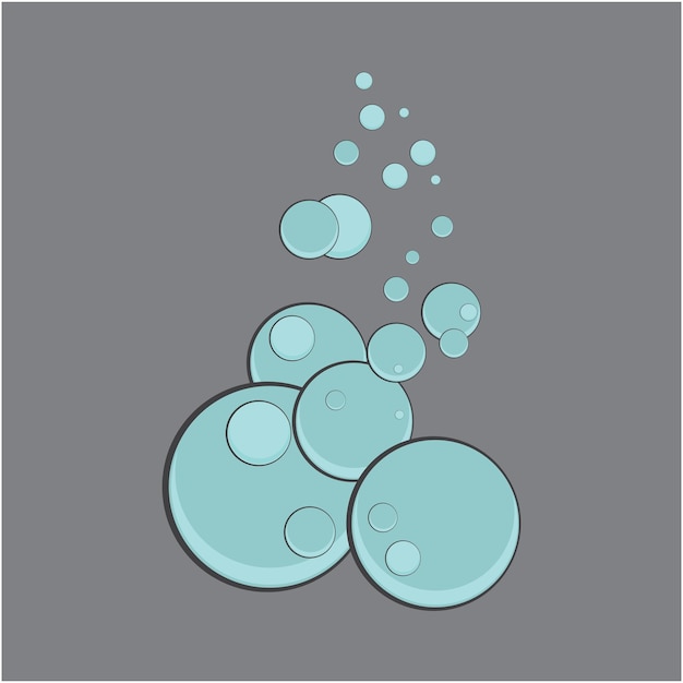 Vector y símbolo del logotipo del agua de burbujas