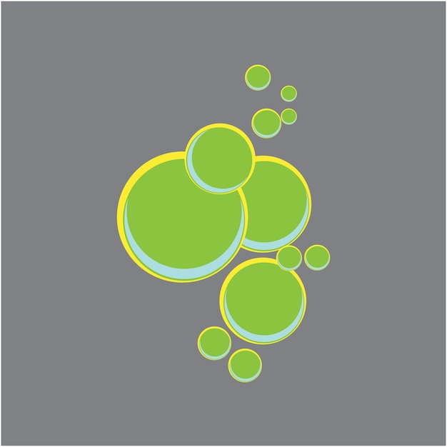 Vector y símbolo del logotipo del agua de burbujas