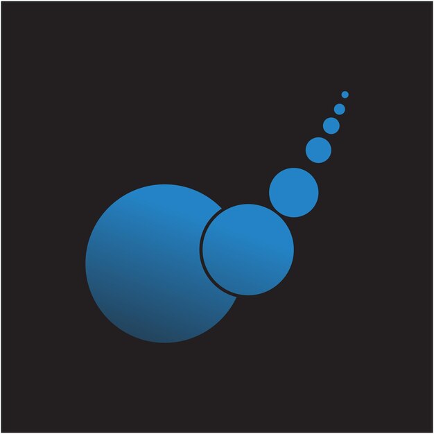 Vector y símbolo del logotipo del agua de burbujas