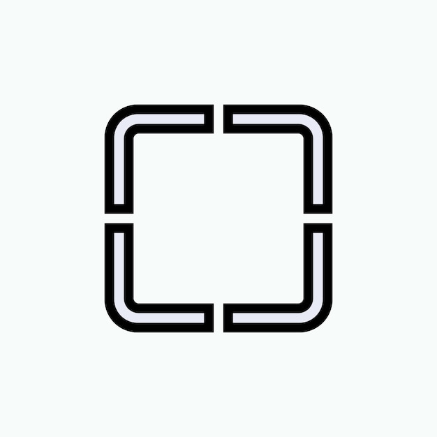 Vector de símbolo objetivo de enfoque del icono de escaneo
