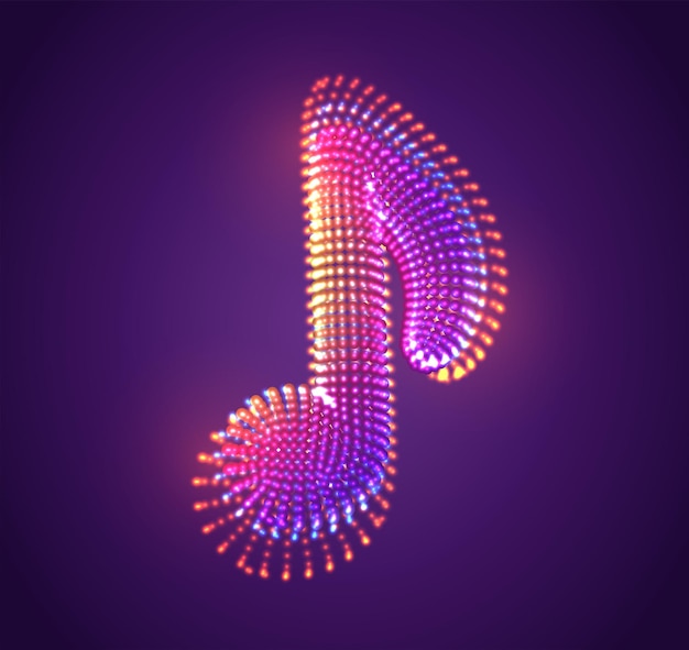 Vector símbolo de puntos luminosos, gradiente de arco iris