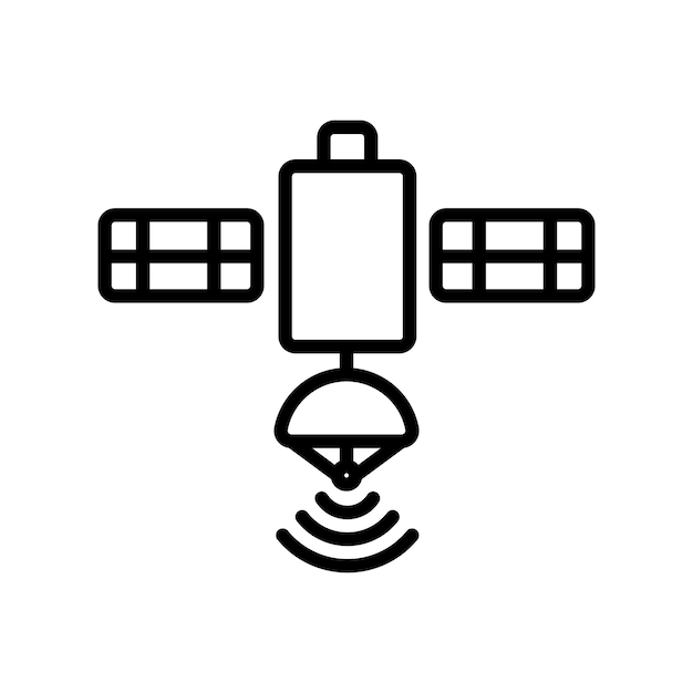 Vector de símbolo de señal de satélite