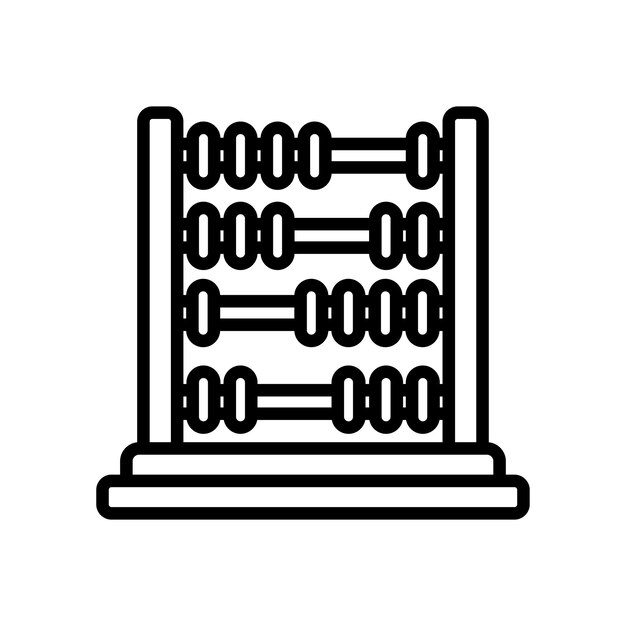 Vector de símbolo de signo de ábaco