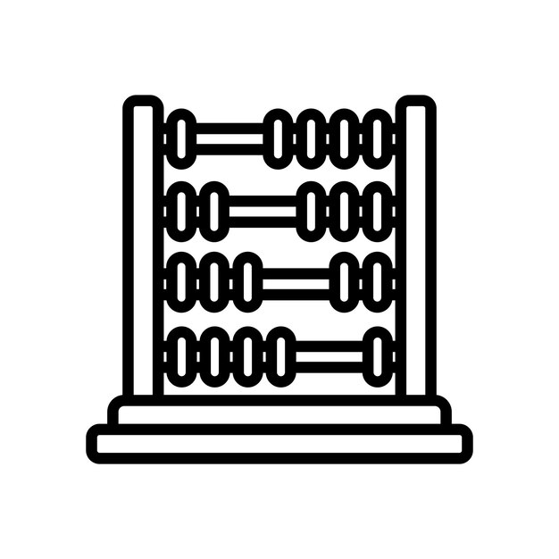 Vector de símbolo de signo de ábaco