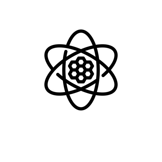Vector de símbolo de signo de átomo